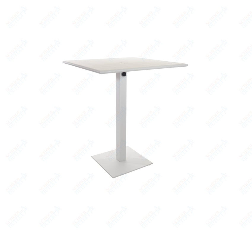 BFM Seating Beachcomber - Margate 36x36 Bar Height Table - Powder Coated - Umbrella Compatible - (BFM - PH3636T - MAR) - SchoolOutlet