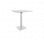 BFM Seating Beachcomber - Margate 36x36 Bar Height Table - Powder Coated - Umbrella Compatible - (BFM - PH3636T - MAR) - SchoolOutlet