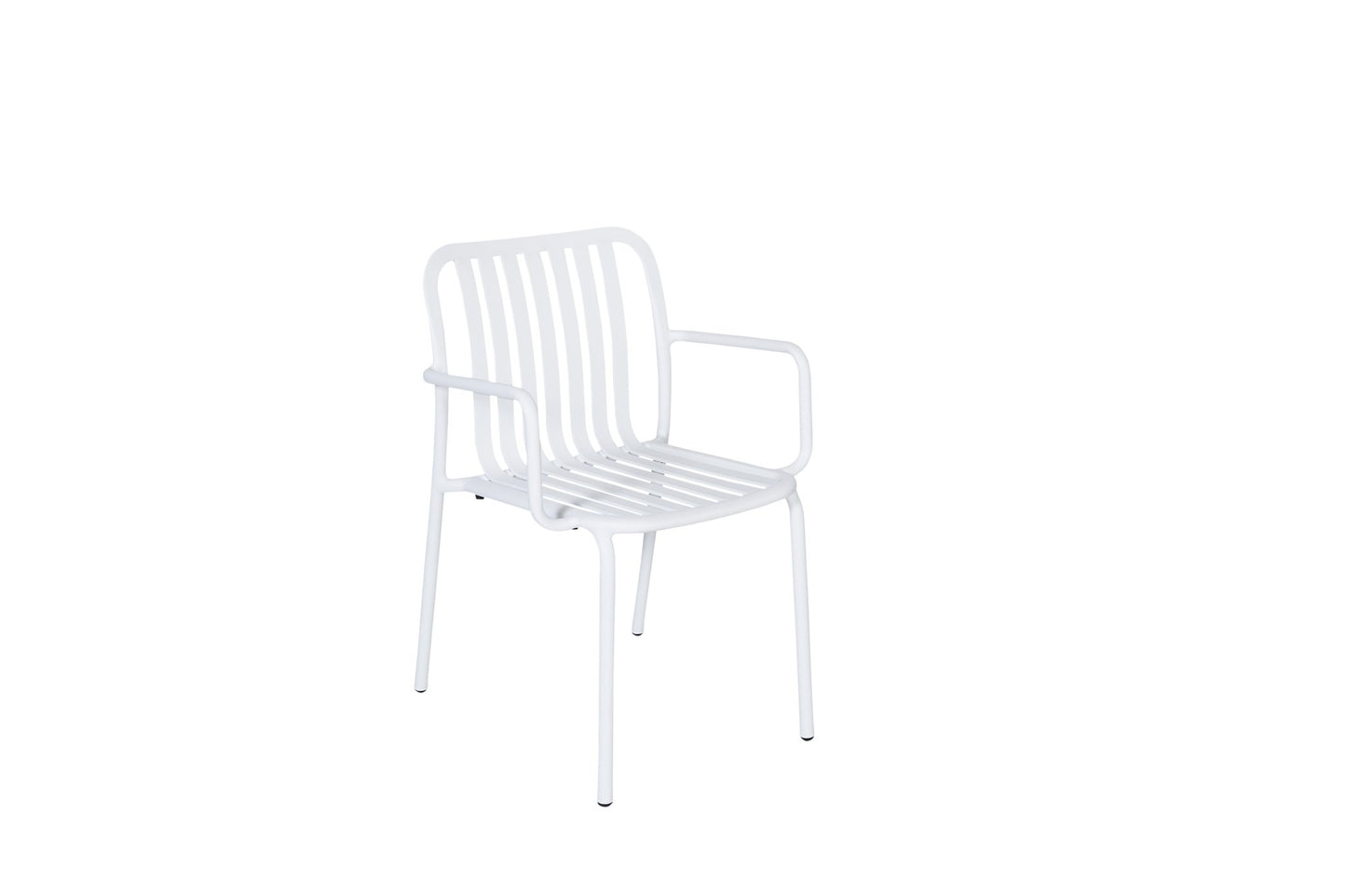 BFM Seating Key West - Vertical Slat Stacking Armchair - Powder Coated Aluminum - (BFM - PHKWAC) - SchoolOutlet