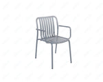BFM Seating Key West - Vertical Slat Stacking Armchair - Powder Coated Aluminum - (BFM - PHKWAC) - SchoolOutlet