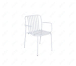 BFM Seating Key West - Vertical Slat Stacking Armchair - Powder Coated Aluminum - (BFM - PHKWAC) - SchoolOutlet