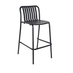 BFM Seating Key West - Vertical Slat Stacking Barstool - Powder Coated Aluminum - (BFM - PHKWBS) - SchoolOutlet
