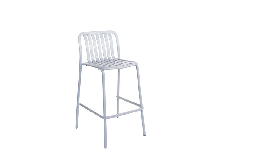 BFM Seating Key West - Vertical Slat Stacking Barstool - Powder Coated Aluminum - (BFM - PHKWBS) - SchoolOutlet