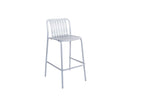BFM Seating Key West - Vertical Slat Stacking Barstool - Powder Coated Aluminum - (BFM - PHKWBS) - SchoolOutlet