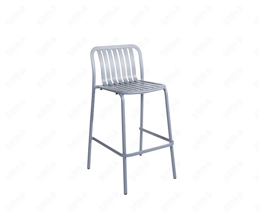BFM Seating Key West - Vertical Slat Stacking Barstool - Powder Coated Aluminum - (BFM - PHKWBS) - SchoolOutlet