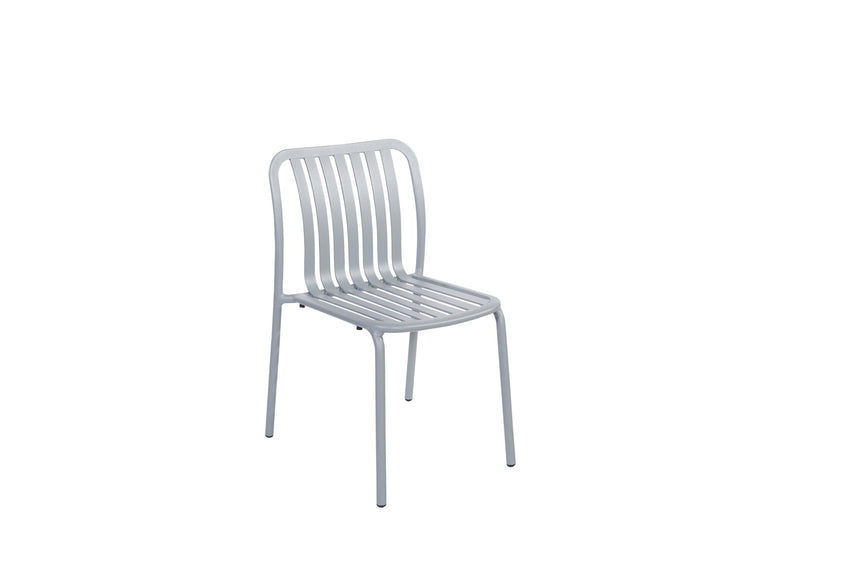 BFM Seting Key West - Vertical Slat Stacking Side Chair - Powder Coated Aluminum - (BFM - PHKWSC) - SchoolOutlet