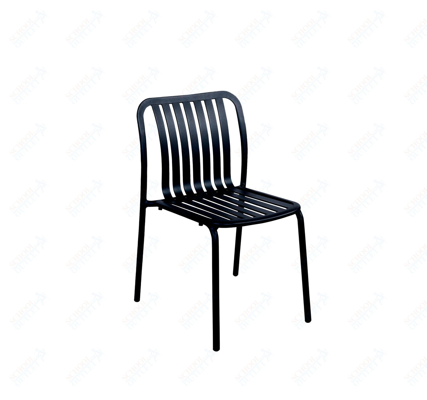 BFM Seting Key West - Vertical Slat Stacking Side Chair - Powder Coated Aluminum - (BFM - PHKWSC) - SchoolOutlet