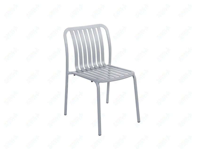 BFM Seting Key West - Vertical Slat Stacking Side Chair - Powder Coated Aluminum - (BFM - PHKWSC) - SchoolOutlet
