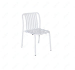 BFM Seting Key West - Vertical Slat Stacking Side Chair - Powder Coated Aluminum - (BFM - PHKWSC) - SchoolOutlet