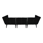 BFM Seating Cayman Sofa - Black flat rope, Black powder coat aluminum, ganging bracket (BFM - PHPBLBL) - SchoolOutlet