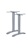 BFM Seatings Bali End Base - Set of 2 - Zinc Plated Cast Iron Bottoms, Stainless Steel Columns - (BFM - PHTB0022) - SchoolOutlet