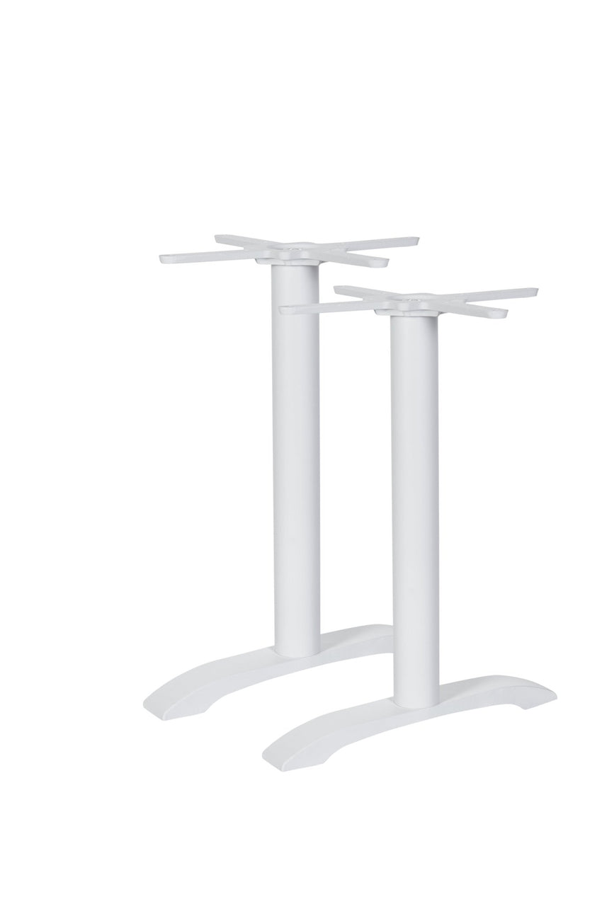 BFM Seatings Bali End Base - Set of 2 - Zinc Plated Cast Iron Bottoms, Stainless Steel Columns - (BFM - PHTB0022) - SchoolOutlet