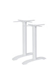 BFM Seatings Bali End Base - Set of 2 - Zinc Plated Cast Iron Bottoms, Stainless Steel Columns - (BFM - PHTB0022) - SchoolOutlet