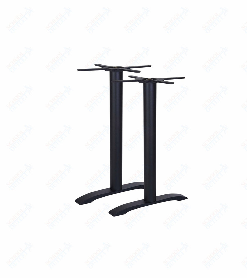 BFM Seatings Bali End Base - Set of 2 - Zinc Plated Cast Iron Bottoms, Stainless Steel Columns - (BFM - PHTB0022) - SchoolOutlet