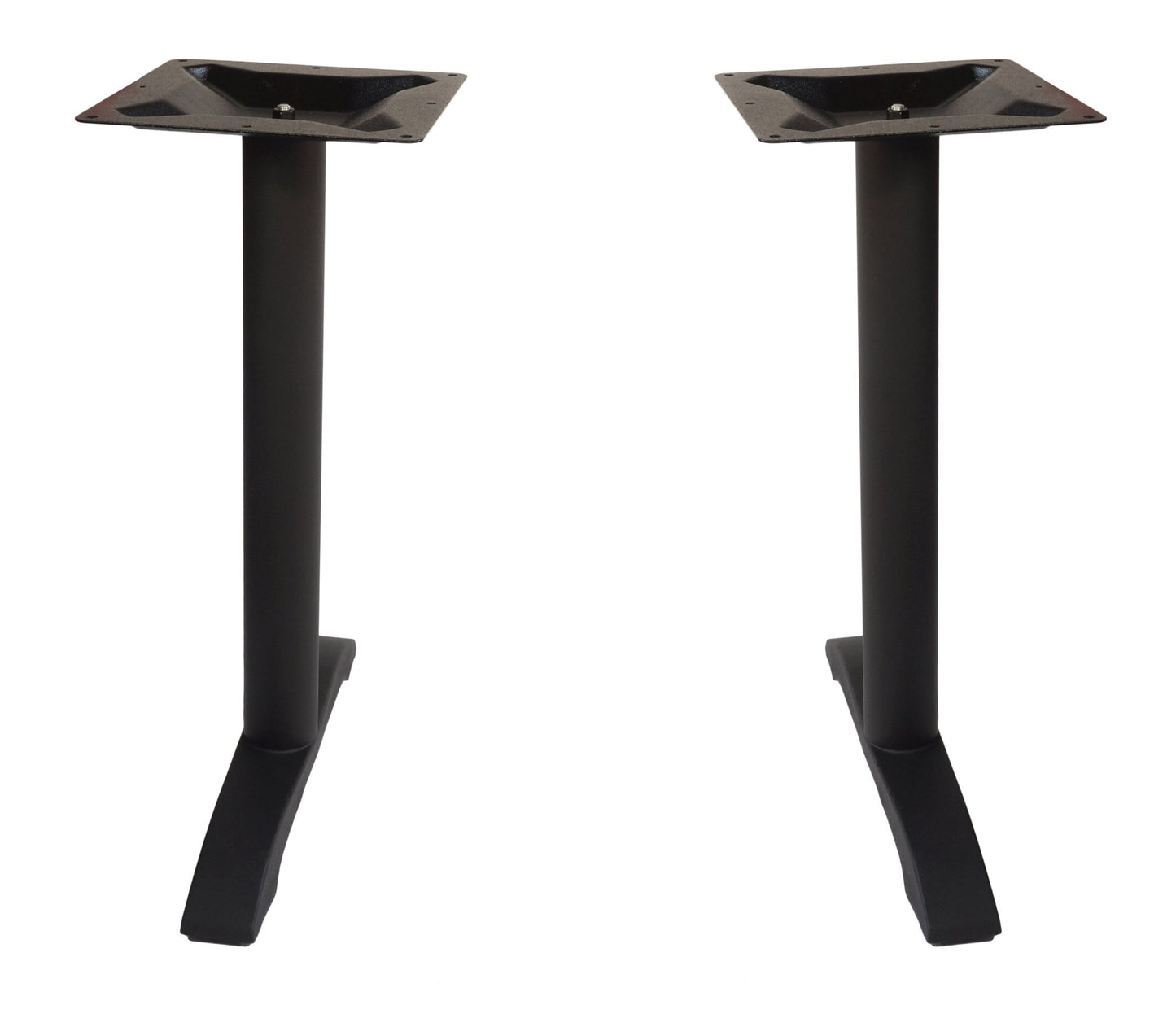 BFM Seatings Bali End Base - Set of 2 - Zinc Plated Cast Iron Bottoms, Stainless Steel Columns - (BFM - PHTB0022) - SchoolOutlet