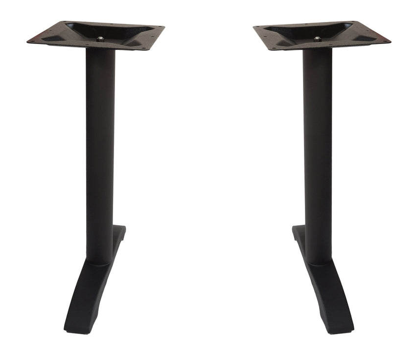BFM Seatings Bali End Base - Set of 2 - Zinc Plated Cast Iron Bottoms, Stainless Steel Columns - (BFM - PHTB0022) - SchoolOutlet