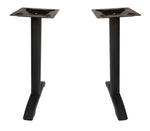 BFM Seatings Bali End Base - Set of 2 - Zinc Plated Cast Iron Bottoms, Stainless Steel Columns - (BFM - PHTB0022) - SchoolOutlet