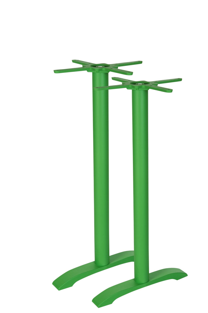 BFM Seating Bali Bar Height End Base - Set of 2 - Zinc Plated Cast Iron Bottoms, Stainless Steel Columns - (BFM - PHTB0022T) - SchoolOutlet