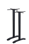 BFM Seating Bali Bar Height End Base - Set of 2 - Zinc Plated Cast Iron Bottoms, Stainless Steel Columns - (BFM - PHTB0022T) - SchoolOutlet