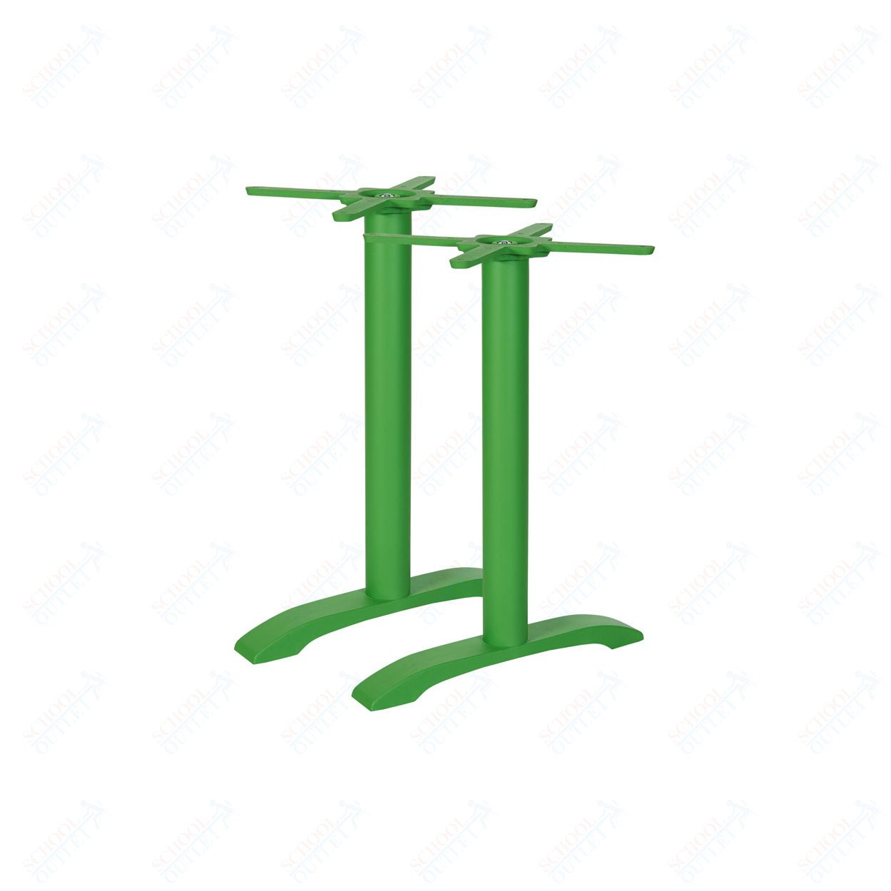 BFM Seatings Bali End Base - Set of 2 - Zinc Plated Cast Iron Bottoms, Stainless Steel Columns - (BFM - PHTB0022) - SchoolOutlet