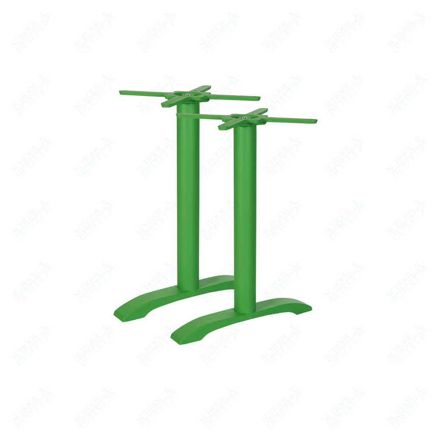 BFM Seatings Bali End Base - Set of 2 - Zinc Plated Cast Iron Bottoms, Stainless Steel Columns - (BFM - PHTB0022) - SchoolOutlet