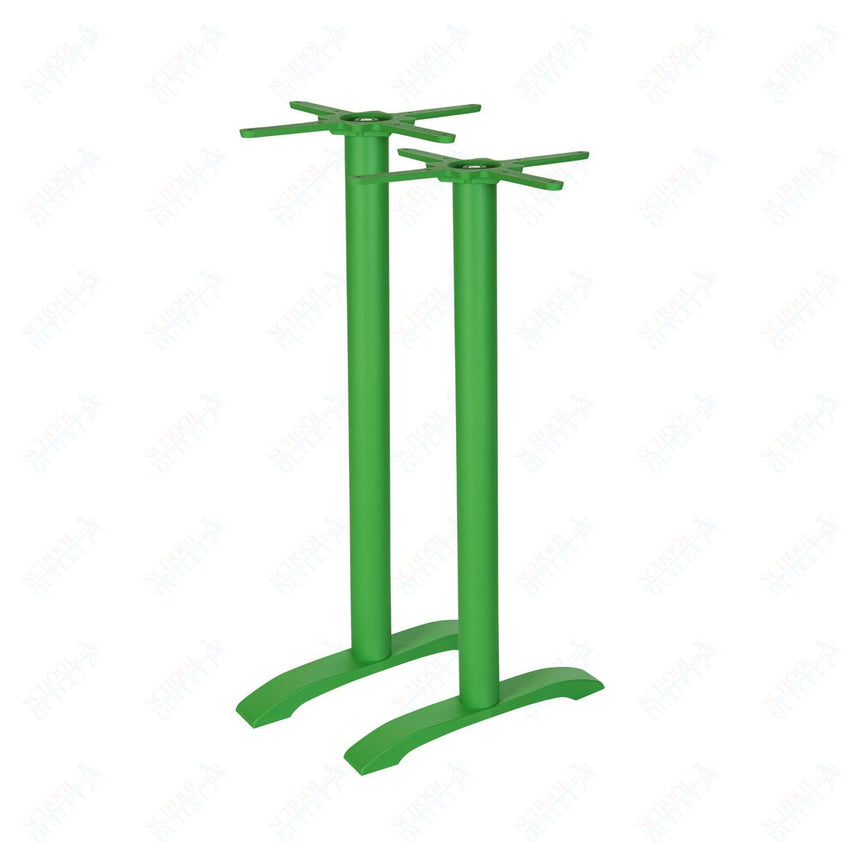 BFM Seating Bali Bar Height End Base - Set of 2 - Zinc Plated Cast Iron Bottoms, Stainless Steel Columns - (BFM - PHTB0022T) - SchoolOutlet