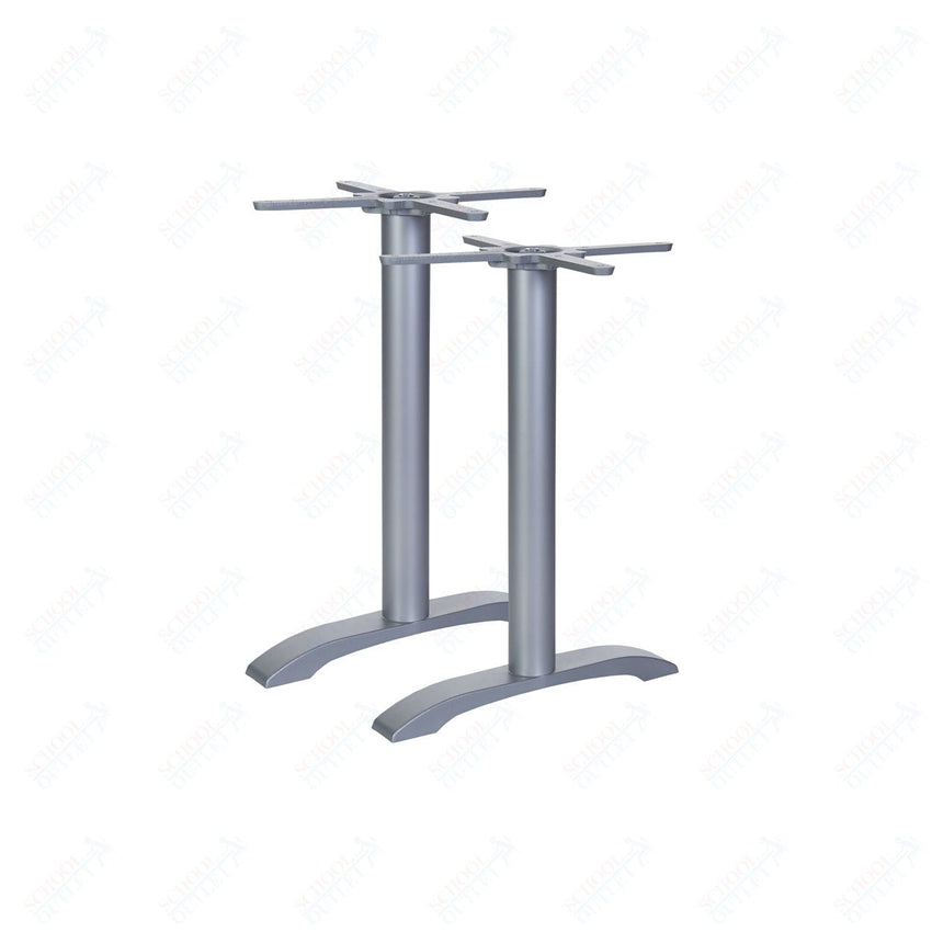 BFM Seatings Bali End Base - Set of 2 - Zinc Plated Cast Iron Bottoms, Stainless Steel Columns - (BFM - PHTB0022) - SchoolOutlet