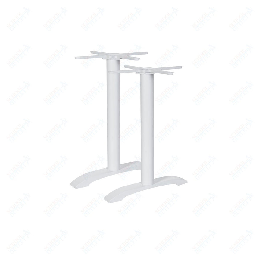BFM Seatings Bali End Base - Set of 2 - Zinc Plated Cast Iron Bottoms, Stainless Steel Columns - (BFM - PHTB0022) - SchoolOutlet