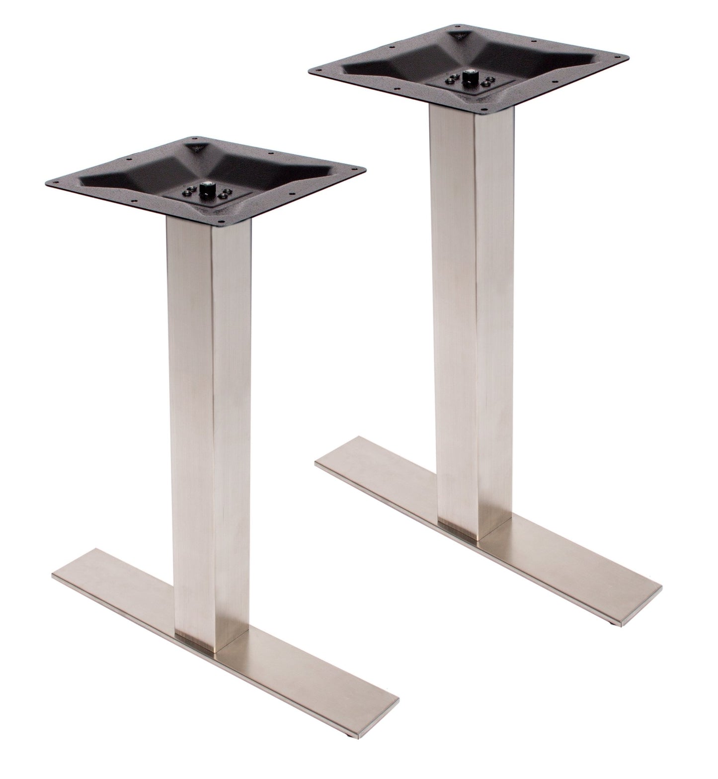 BFM Seating Elite Stainless Steel End Bases (Pair) 2 bottoms 1ct, 2 cols 1 per ct (BFM - PHTB0024SS) - SchoolOutlet