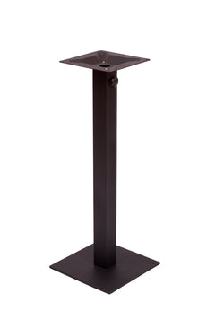 BFM Seating Margate 41"H Bar Height - Zinc Plated Cast Iron Bottom, Stainless Steel Column - Umbrella Compatible (PHTB16SQ)