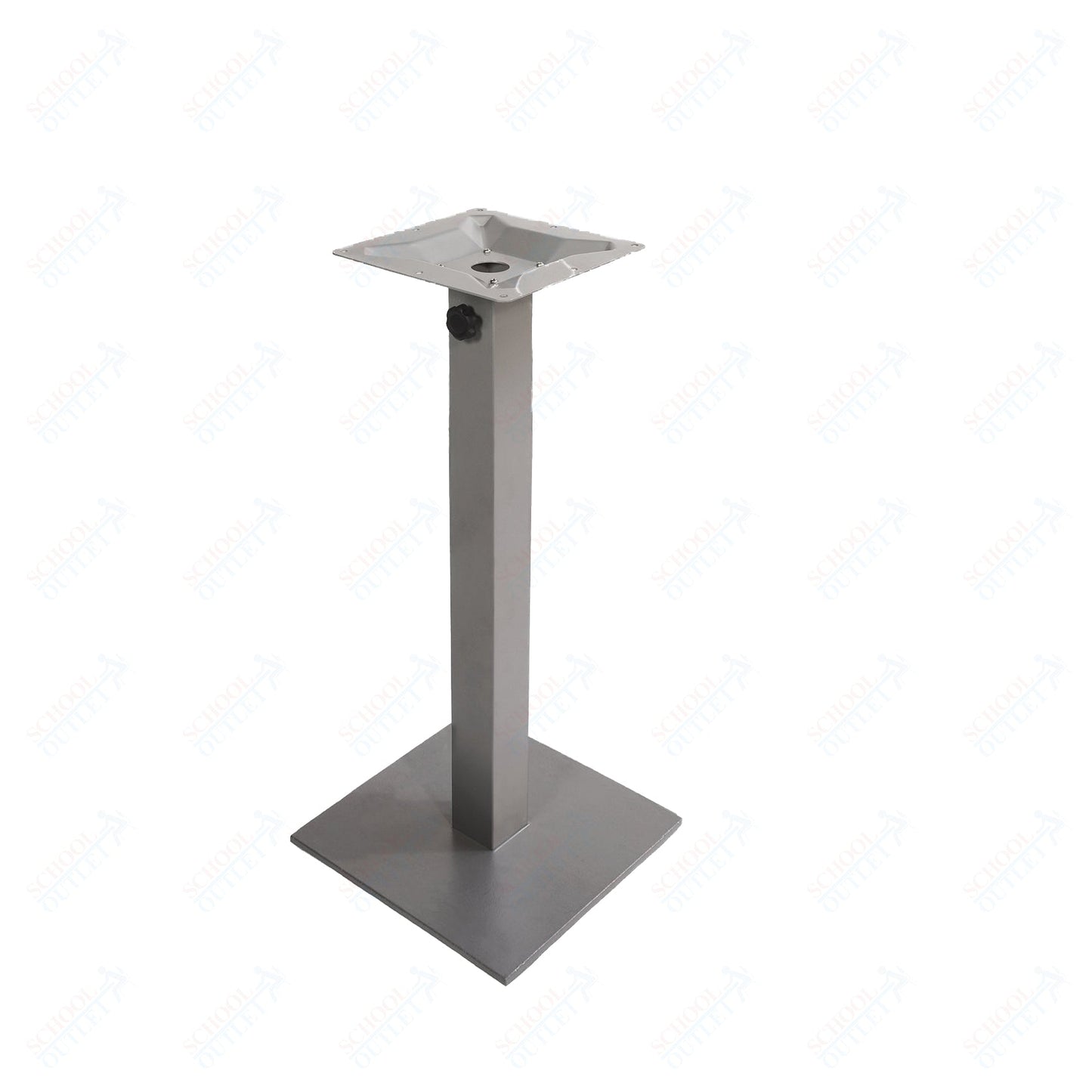 BFM Seating Margate 41"H Bar Height - Zinc Plated Cast Iron Bottom, Stainless Steel Column - Umbrella Compatible (BFM - PHTB18SQT) - SchoolOutlet