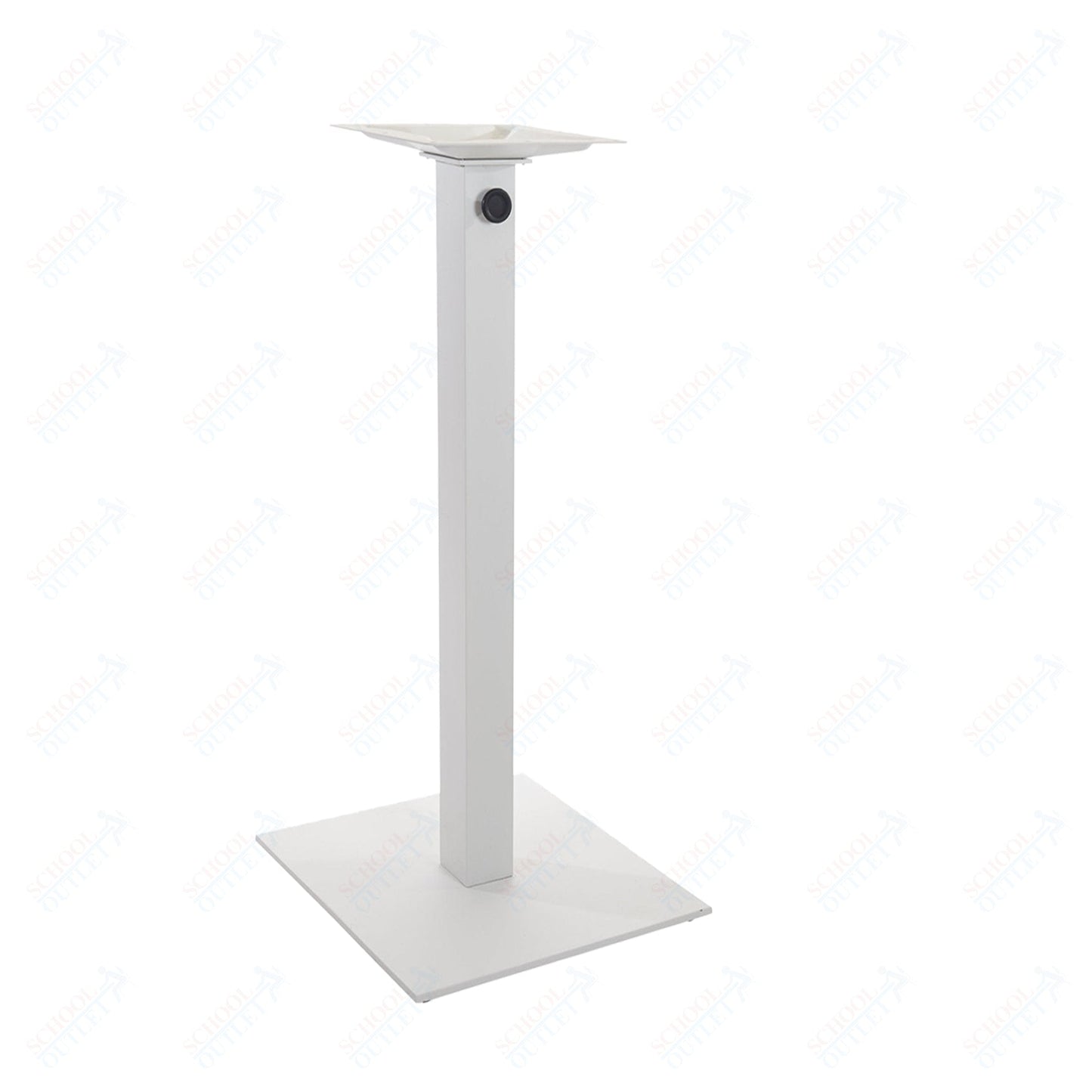 BFM Seating Margate 41"H Bar Height - Zinc Plated Cast Iron Bottom, Stainless Steel Column - Umbrella Compatible (BFM - PHTB18SQT) - SchoolOutlet
