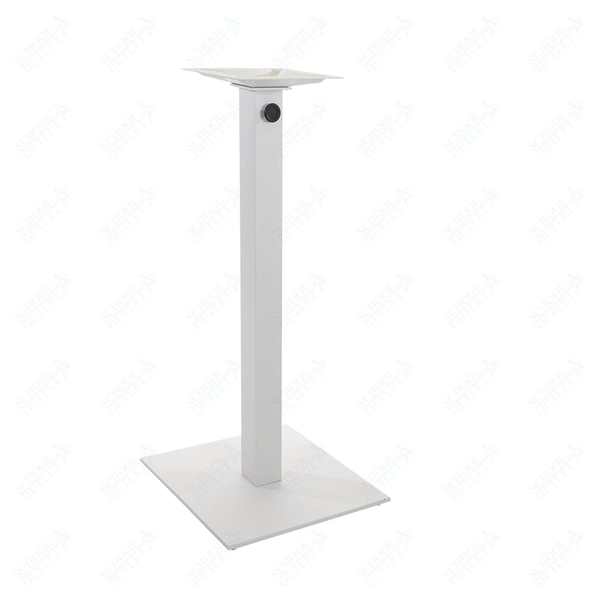 BFM Seating Margate 41"H Bar Height - Zinc Plated Cast Iron Bottom, Stainless Steel Column - Umbrella Compatible (BFM - PHTB18SQT) - SchoolOutlet