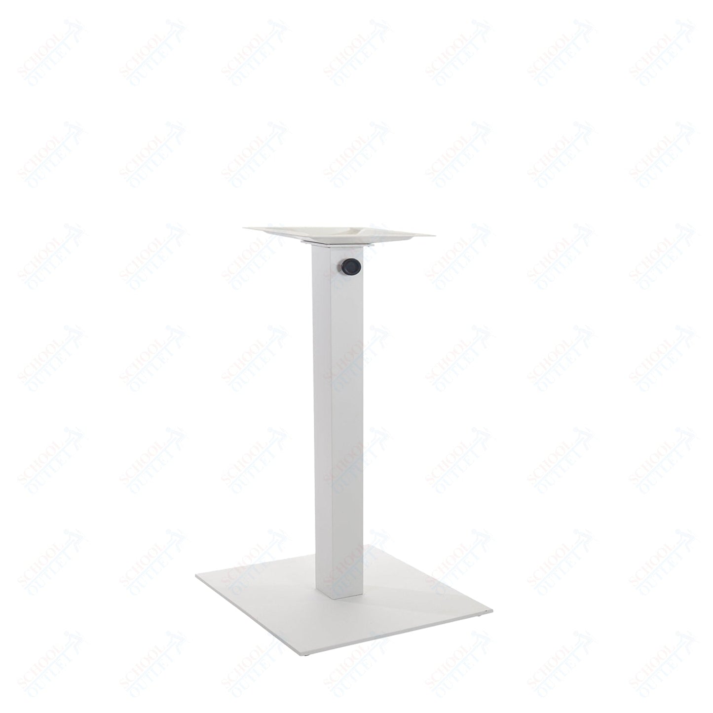 BFM Seating Margate 28"H Dining Height - Zinc Plated Cast Iron Bottom, Stainless Steel Column - Umbrella Compatible (BFM - PHTB18SQ) - SchoolOutlet