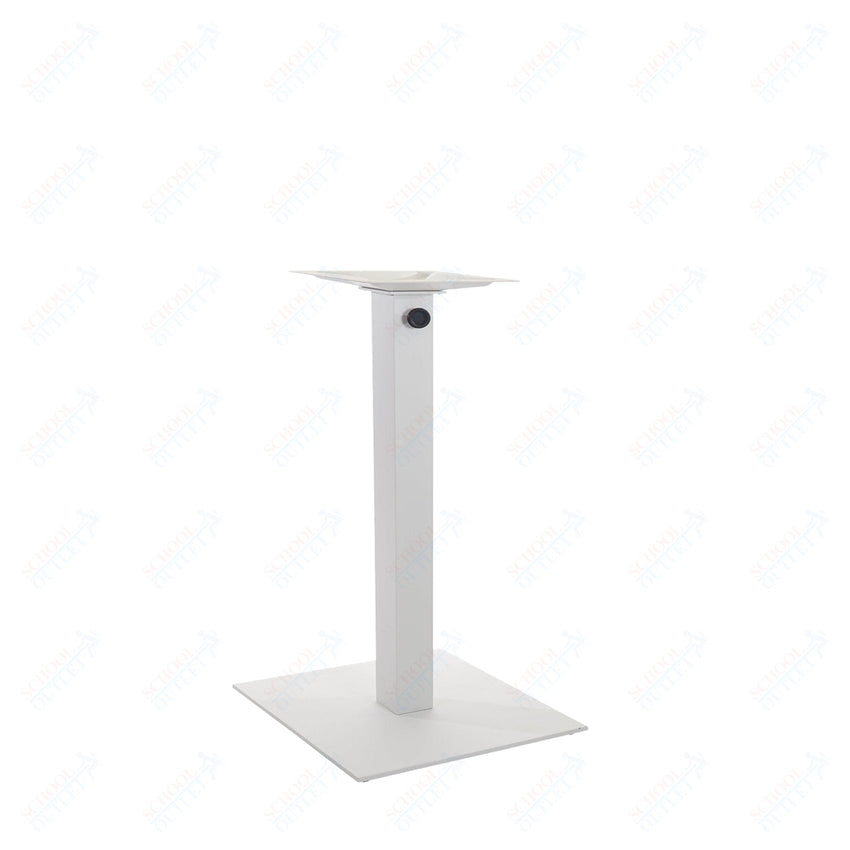 BFM Seating Margate 28"H Dining Height - Zinc Plated Cast Iron Bottom, Stainless Steel Column - Umbrella Compatible (BFM - PHTB18SQ) - SchoolOutlet
