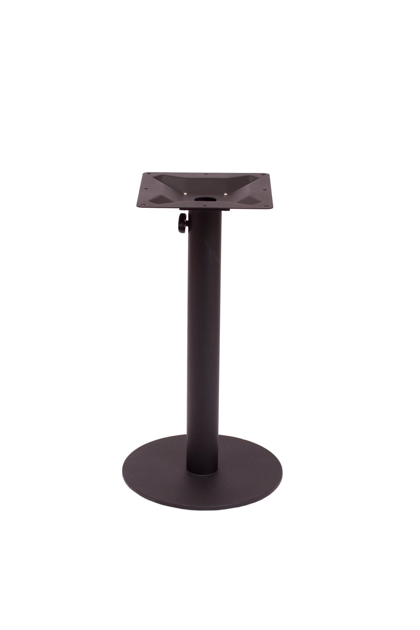 BFM Seating Margate 20" Round Base - Zinc Plated Cast Iron Bottom, Stainless Steel Column - Umbrella Compatible (BFM - PHTB20R) - SchoolOutlet