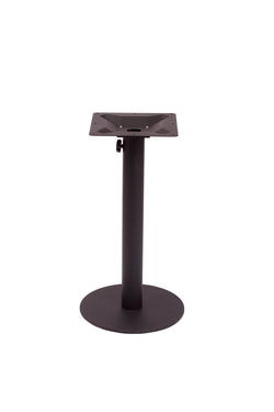 BFM Seating Margate 20" Round Base Dining Height - Zinc Plated Cast Iron Bottom, Stainless Steel Column - Umbrella Compatible 28"H (BFM-PHTB20R)