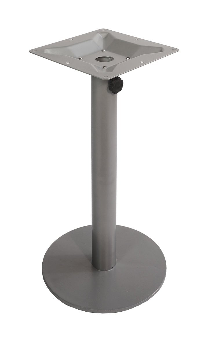 BFM Seating Margate 20" Round Base - Zinc Plated Cast Iron Bottom, Stainless Steel Column - Umbrella Compatible (BFM - PHTB20R) - SchoolOutlet