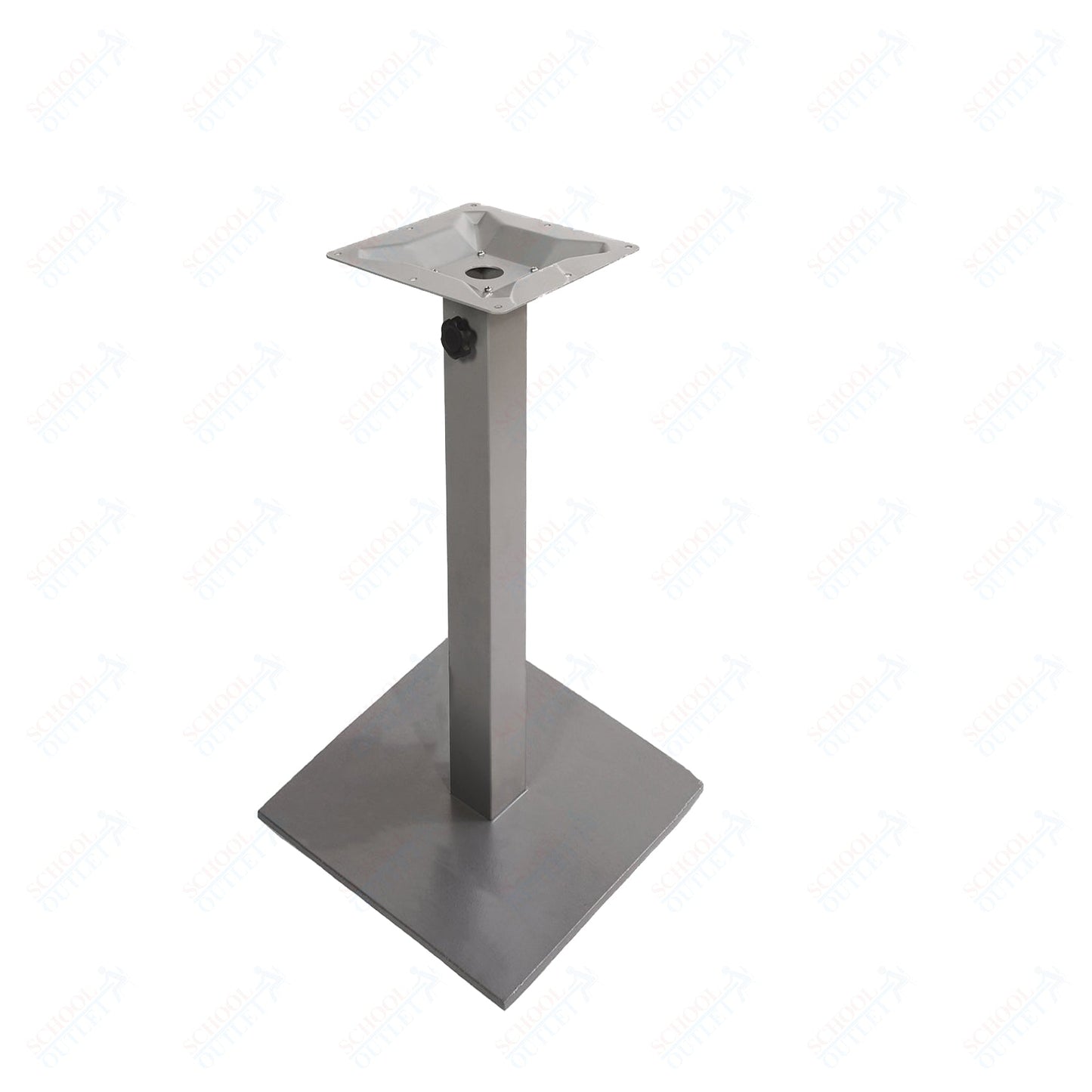 BFM Seating Margate 41"H Bar Height - Zinc Plated Cast Iron Bottom, Stainless Steel Column - Umbrella Compatible (BFM - PHTB20SQ) - SchoolOutlet
