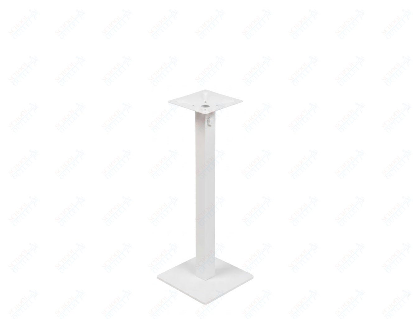 BFM Seating Margate 41"H Bar Height - Zinc Plated Cast Iron Bottom, Stainless Steel Column - Umbrella Compatible (BFM - PHTB20SQ) - SchoolOutlet