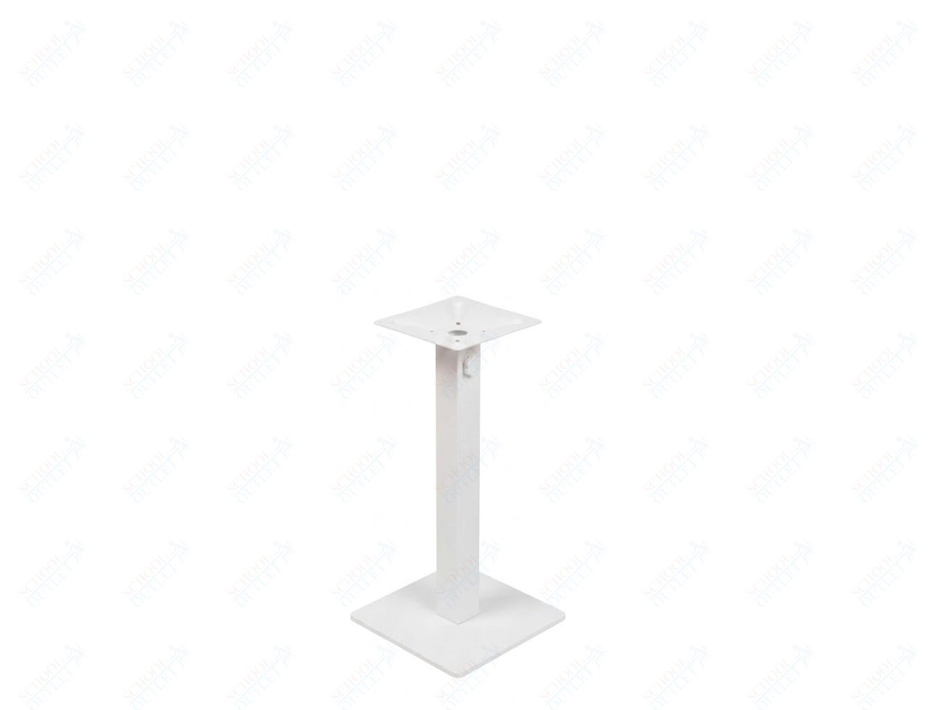 BFM Seating Margate 28"H Dining Height - Zinc Plated Cast Iron Bottom, Stainless Steel Column - Umbrella Compatible (BFM - PHTB20SQ) - SchoolOutlet