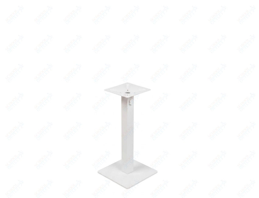 BFM Seating Margate 28"H Dining Height - Zinc Plated Cast Iron Bottom, Stainless Steel Column - Umbrella Compatible (BFM - PHTB20SQ) - SchoolOutlet