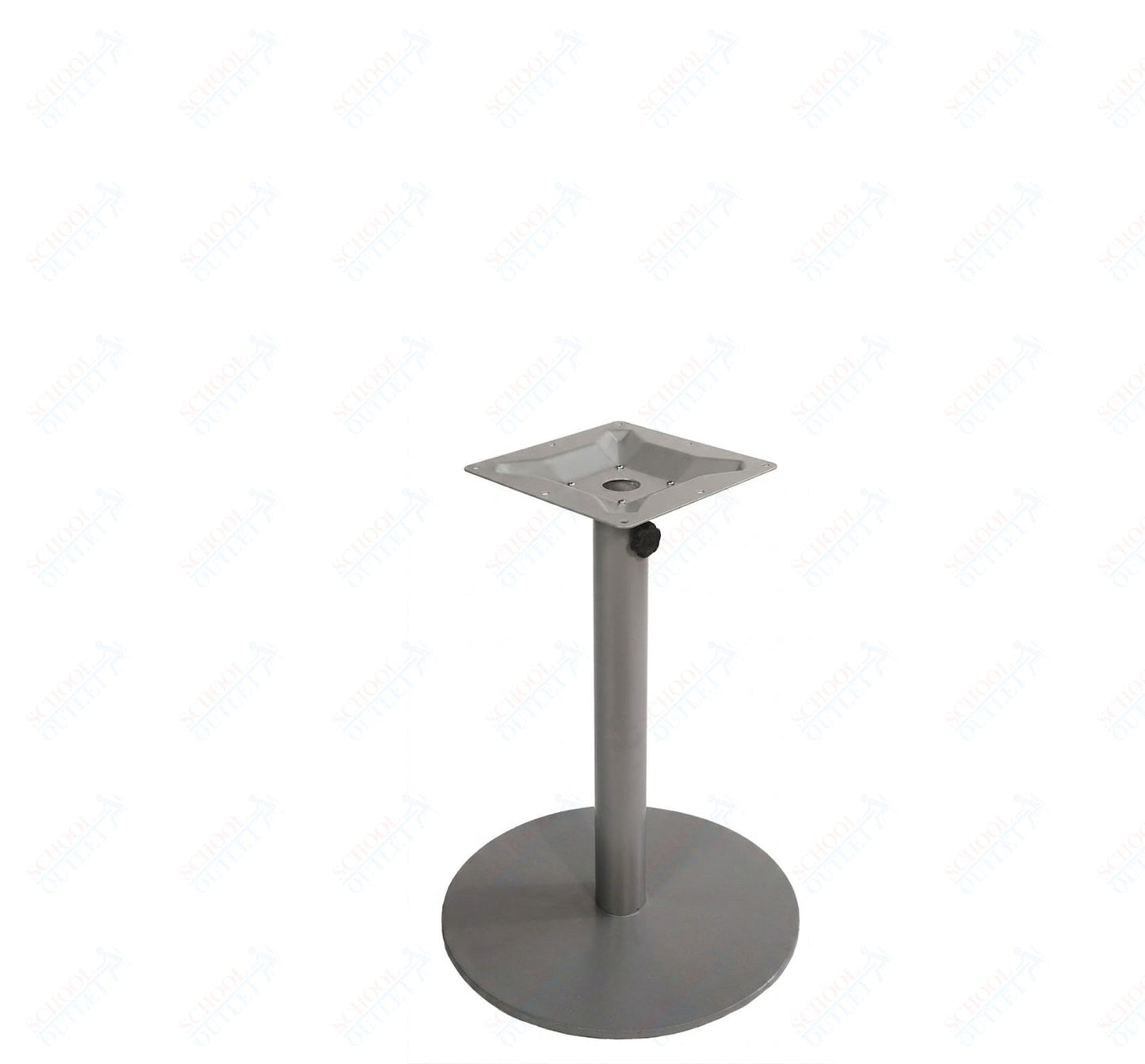BFM Seating Margate 24" Round Base Dining Height - Zinc Plated Cast Iron Bottom, Stainless Steel Column - Umbrella Compatible 28"H (BFM - PHTB24R) - SchoolOutlet
