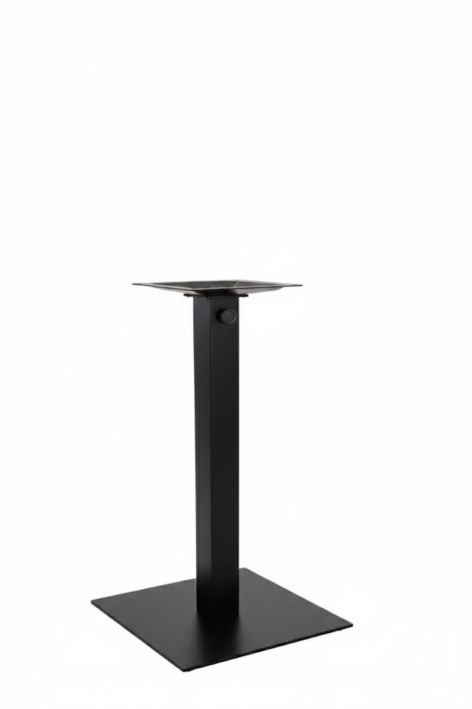 BFM Seating Margate 24" Square Base - Zinc Plated Cast Iron Bottom, Stainless Steel Column - Umbrella Compatible (BFM - PHTB24SQ) - SchoolOutlet
