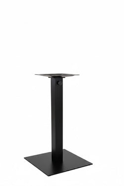 BFM Seating Margate 28"H Dining Height - Zinc Plated Cast Iron Bottom, Stainless Steel Column - Umbrella Compatible (BFM-PHTB24SQ)
