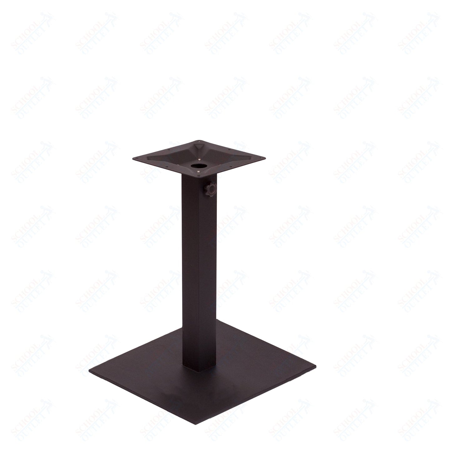 BFM Seating Margate 28"H Dining Height - Zinc Plated Cast Iron Bottom, Stainless Steel Column - Umbrella Compatible (BFM - PHTB24SQ) - SchoolOutlet