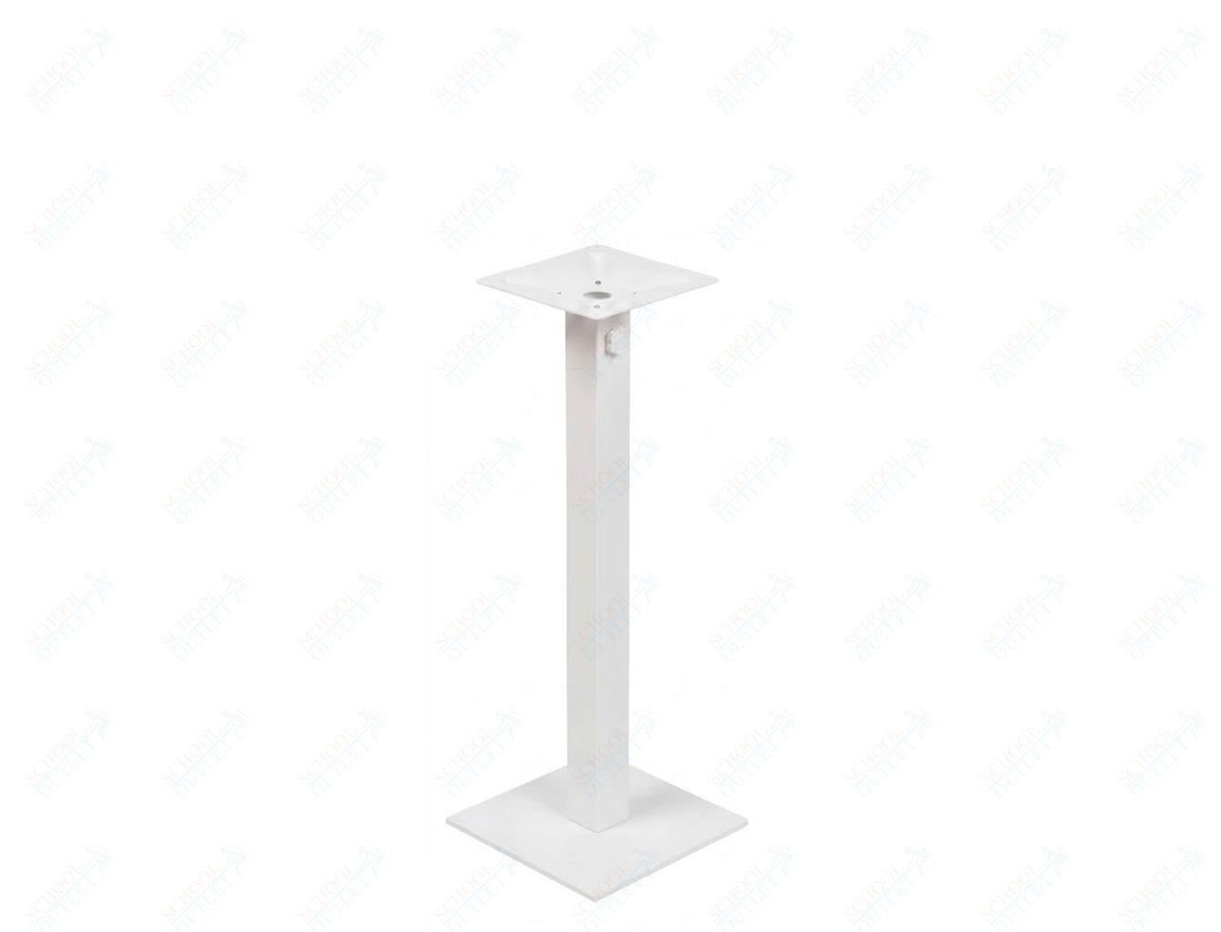 BFM Seating Margate 41"H Bar Height - Zinc Plated Cast Iron Bottom, Stainless Steel Column - Umbrella Compatible(BFM - PHTB24SQ) - SchoolOutlet