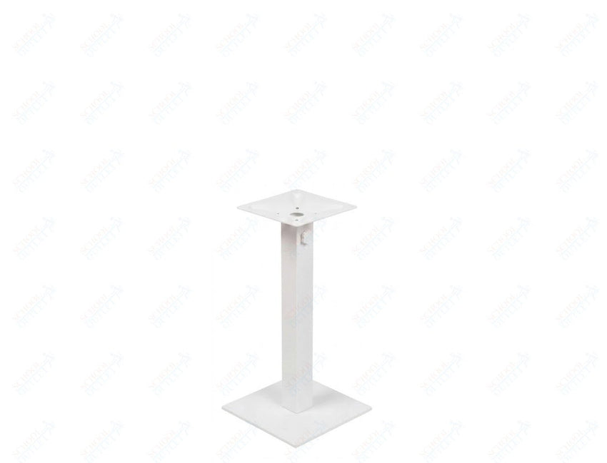 BFM Seating Margate 28"H Dining Height - Zinc Plated Cast Iron Bottom, Stainless Steel Column - Umbrella Compatible (BFM - PHTB24SQ) - SchoolOutlet