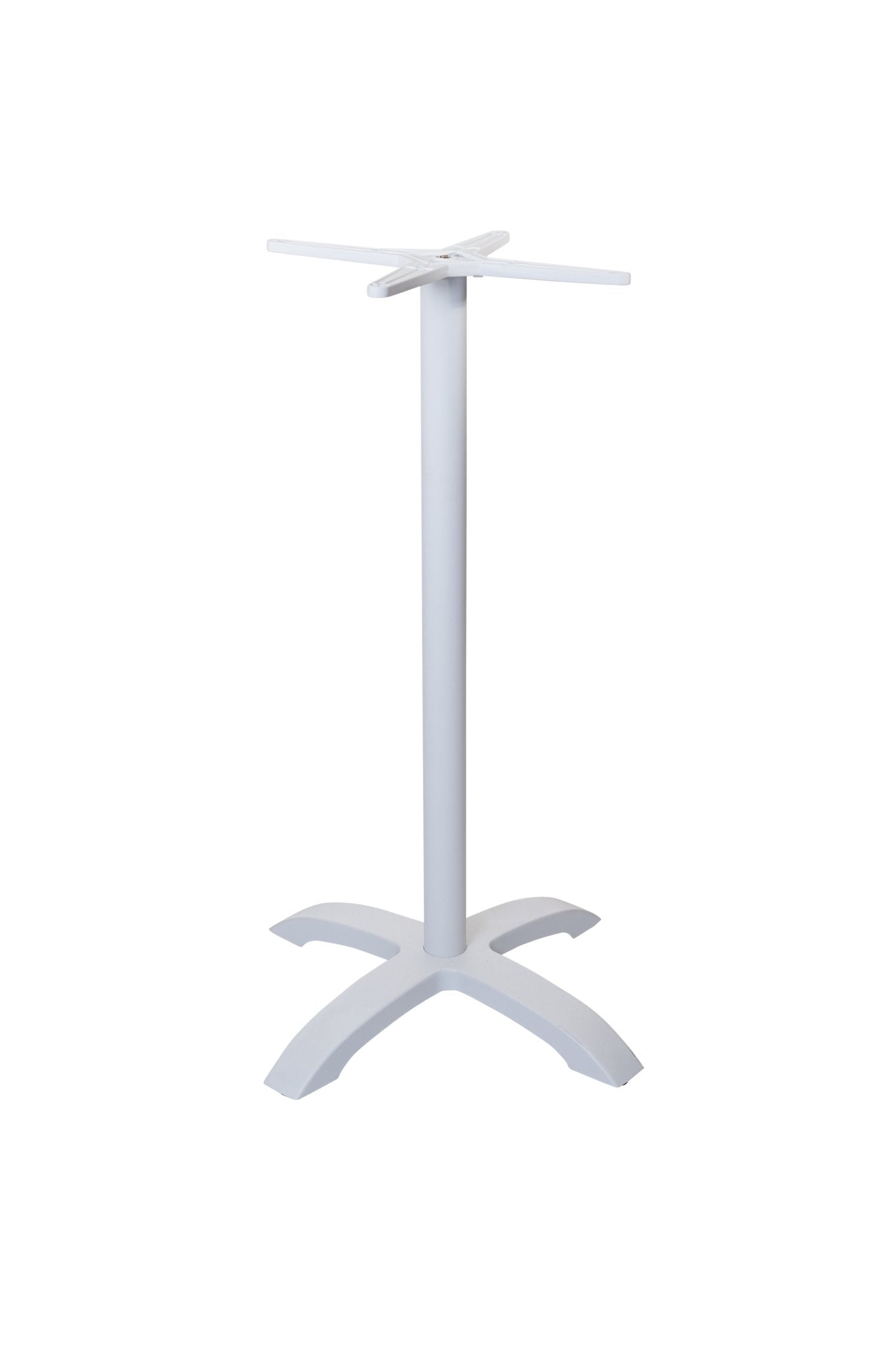 BFM Seating Bali Bar Height Table Base - Weighted Cast Aluminum - Powder Coated White - (BFM - PHTB2626T) - SchoolOutlet