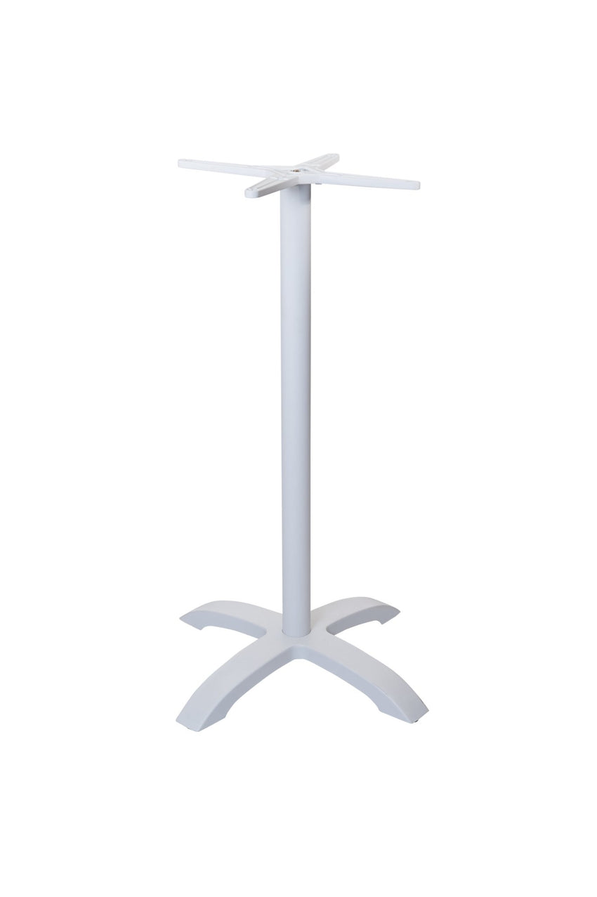 BFM Seating Bali Bar Height Table Base - Weighted Cast Aluminum - Powder Coated White - (BFM - PHTB2626T) - SchoolOutlet